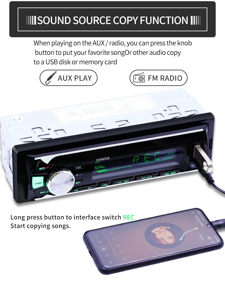 Автомобиль Радио стерео проигрыватель Bluetooth телефона AUX-IN MP3 FM/USB/1 Din/пульт дистанционного управления 12 В Прокат Авто Аудио распродажа
