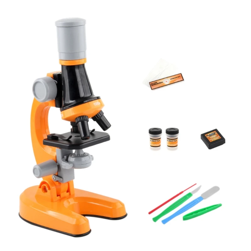 

Microscope Kit Lab LED 100X-400X-1200X Home School Science Educational Toy Gift 54DF