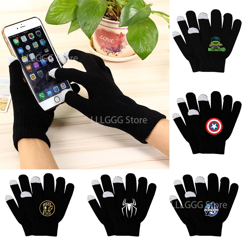 Вязаная шапка мстители с принтом Человек-паук | Аксессуары для одежды