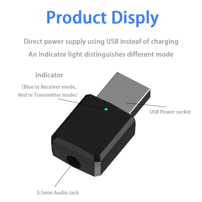 VAORLO USB адаптер 2 в 1 беспроводной Bluetooth приемник Мини 5 0 аудио передатчик для ТВ