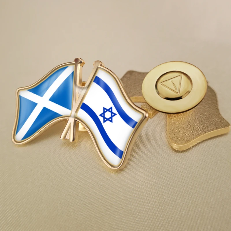 Шотландия и Израиль перекрестные двойной флаг дружбы значков на булавке брошь
