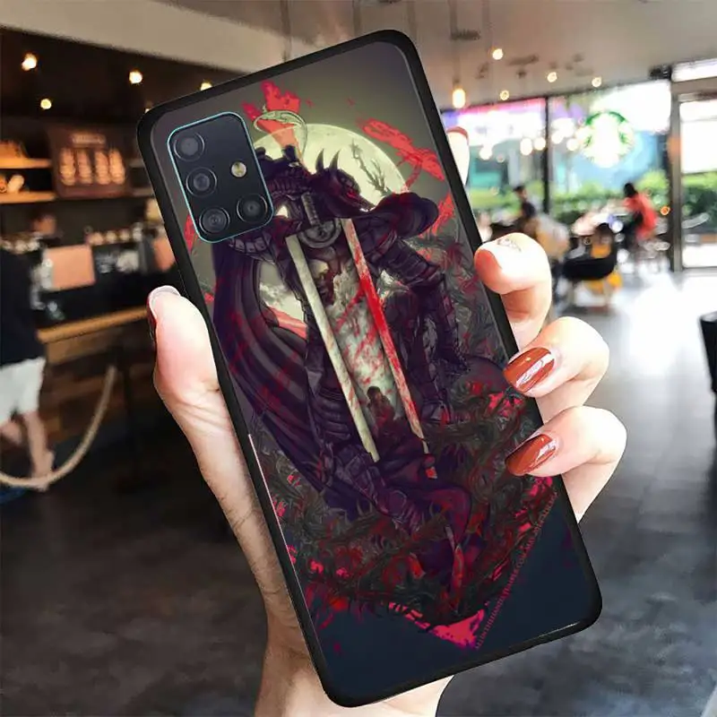 

Berserk Guts Anime Cool Phone Case For Samsung A50 A51 A71 A12 A72 A52 A32 A02 A20E A31 A40 A70 A80 smart Fundas coque