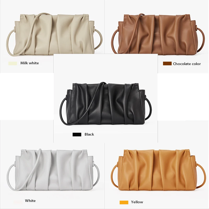 

Cloud bag fold bag soft leather diagonal bag 2021 new trendy fashion all-match single shoulder handbag leather niche armpit bag