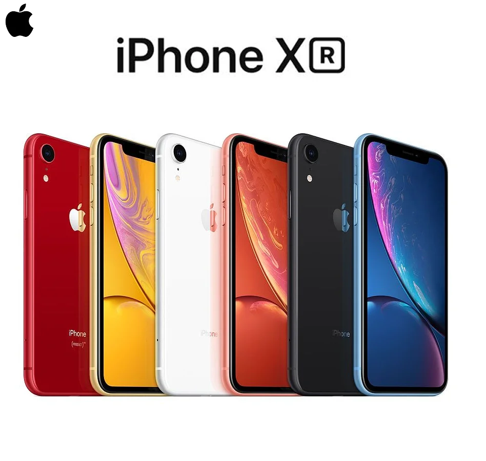 Apple-teléfono inteligente iPhone XR usado desbloqueado, pantalla Retina HD de 6,1 pulgadas, identificación facial, 4G, LTE, Hexa-core, A12, biónico, IOS