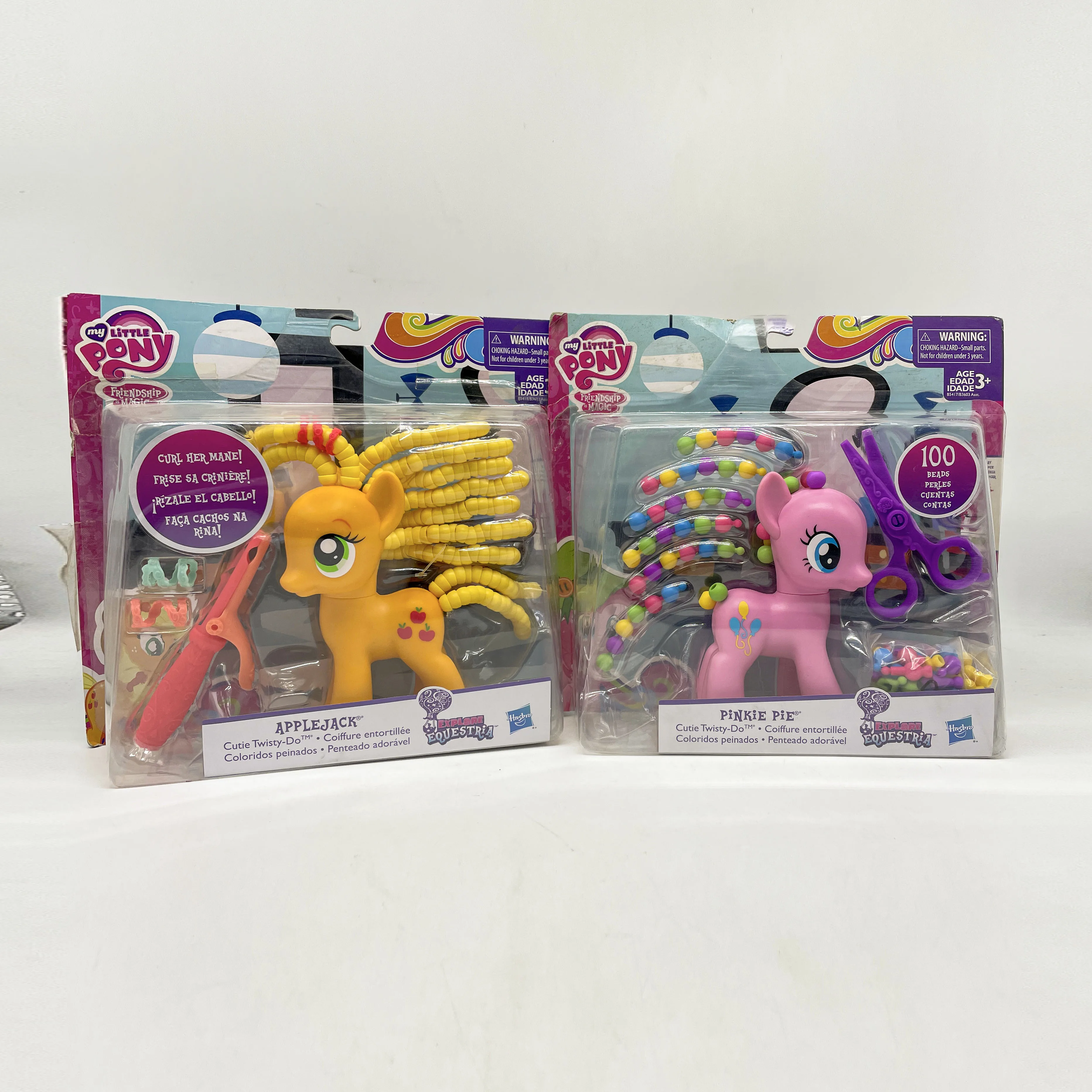 

Hasbro My Little Pony Explore Equestria 100Beads Pinkie Pie Applejack Doll Gifts Toy Model Anime Figures Collect Ornaments