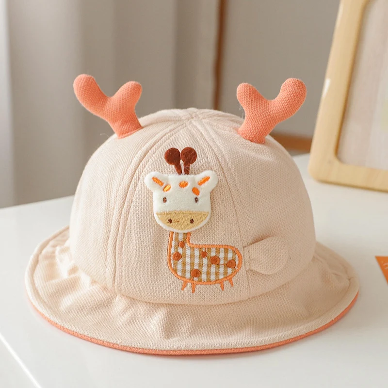 

Bucket Hats Cute Protection Toddler Infant Baby Girls Boys Fisherman Hats with Deer Antlers