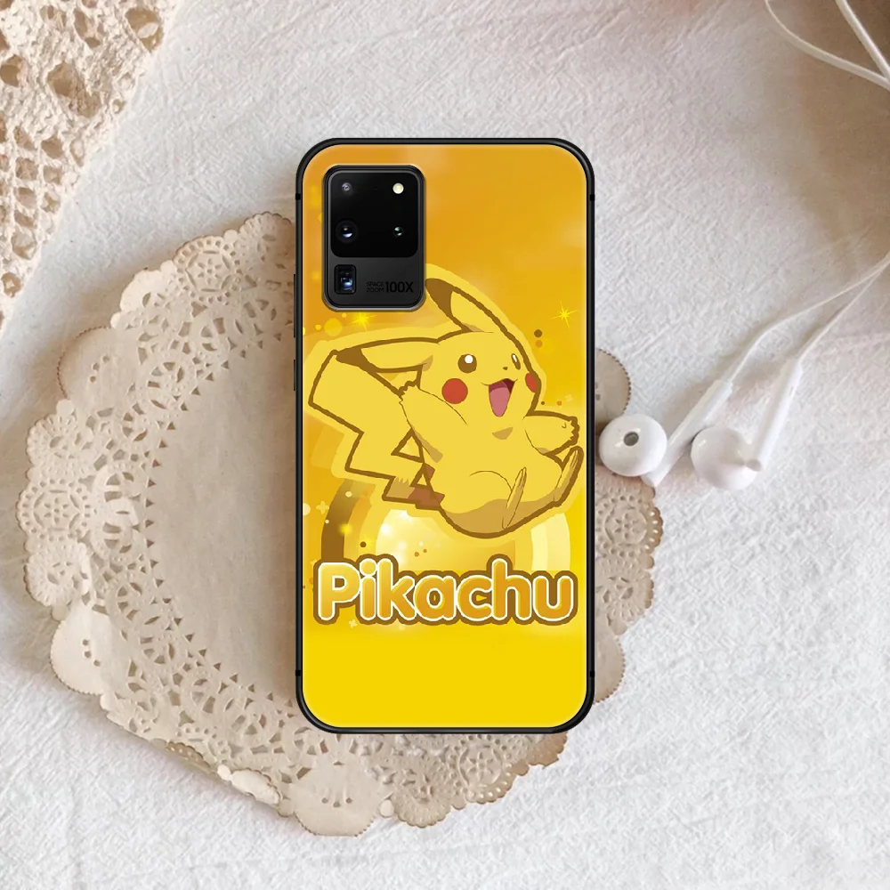 

Pika-chu Cartoons Phone Case Cover Hull For Samsung Galaxy S 7 8 9 10 e 20 FE edge uitra plus Note 9 10 20 black Prime Luxury