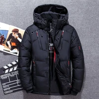 30 degree winter mens white duck down jacket warm hooded thick puffer parkas coat male casual thermal winter parka men 5xl