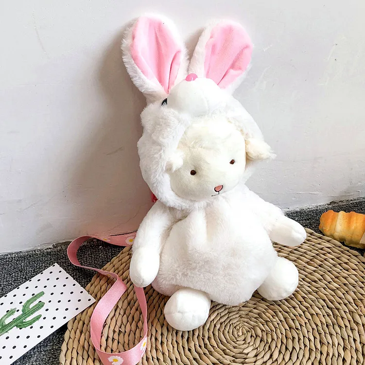 

Girl Bag New Korean Girl Student Wild Cute Cartoon Lamb Bag Shoulder Messenger Bag Mobilephone Bag Have Two Colors Are Available