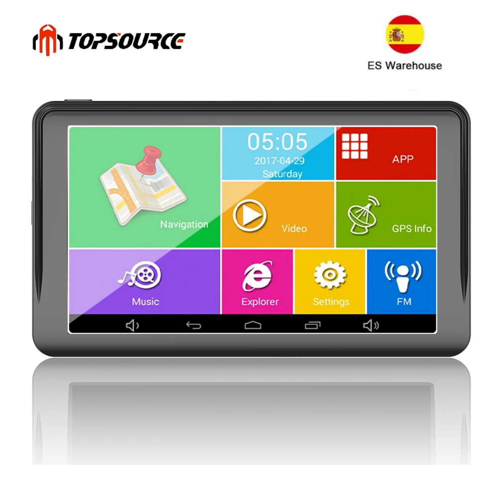TOPSOURCE 7 &quotИспания Android Автомобильный gps навигатор Европа США Великобритания