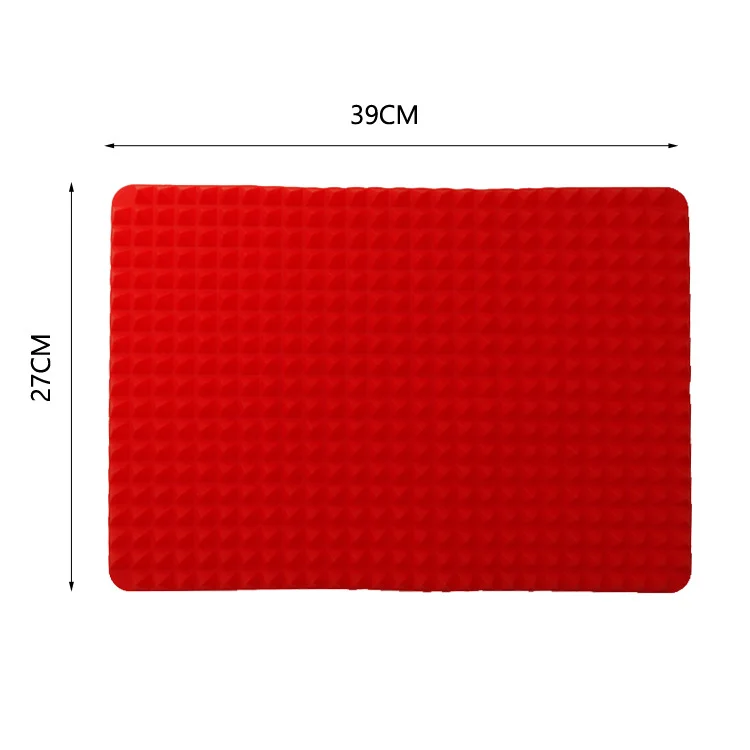 

Non Stick Silicone BBQ Pyramid Pan Fat Reducing Slip Oven Baking Barbecue Charcoal Grill Oil Filter Pad Tray Sheet Cooking Mat