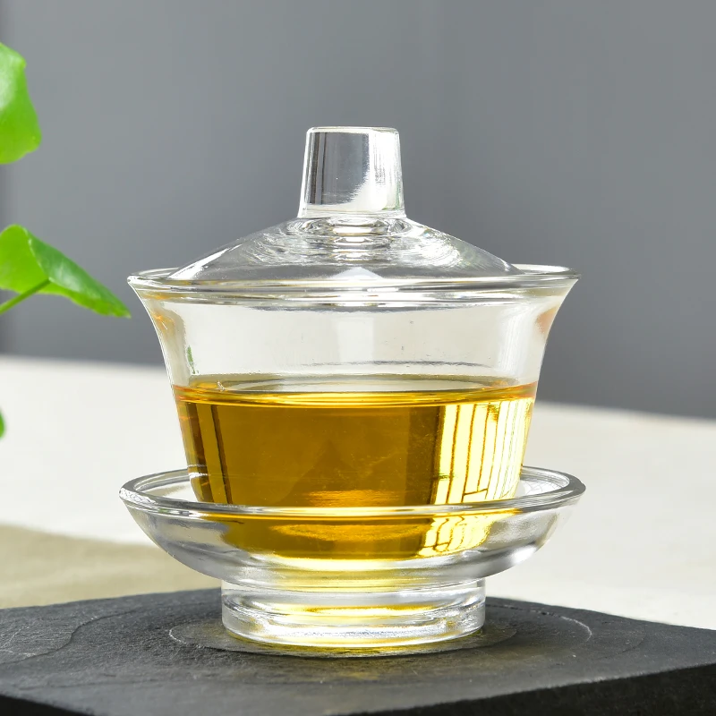 [Грандиозность] Термостойкое Высокопрочное прозрачное стекло Gaiwan среднего