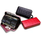 Женские кошельки из натуральной коровьей кожи, Длинные кошельки для телефона, с отделениями для паспорта и карт, вместительный клатч