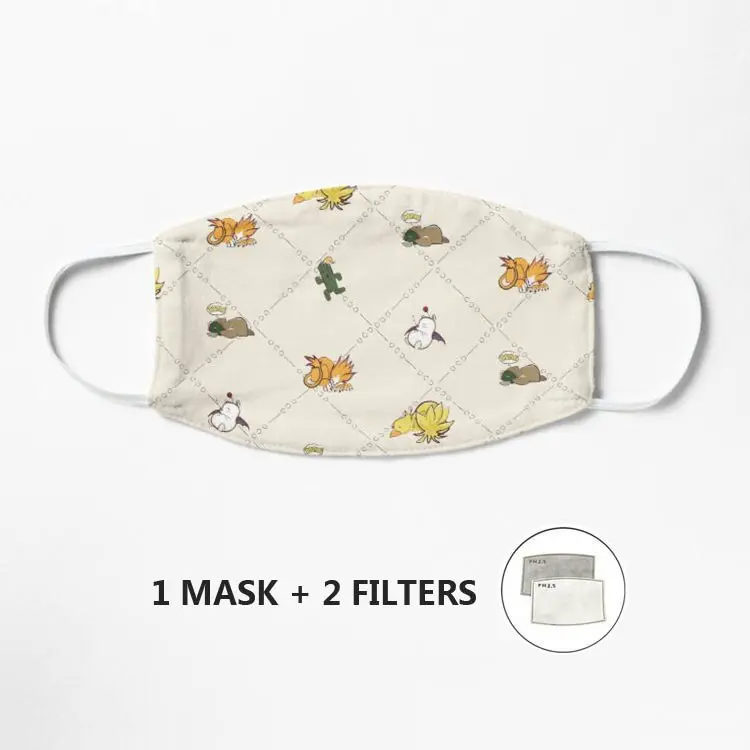 

Sleeping Final Fantasy Critters Mask Half Face Mask Reusable Protective Dustproof bacteria proof Mascarilla