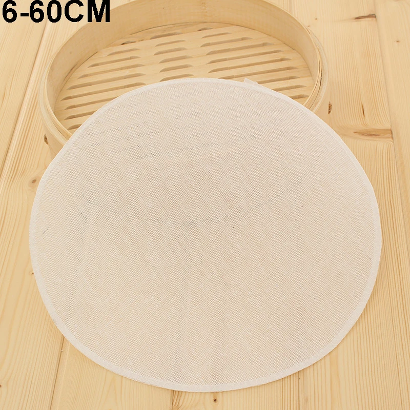2Pcs Reusable Natural Pure Cotton Steamer Cloth Gauze Drawer Mat Stuffed Buns Steamed Bread Kitchen | Дом и сад