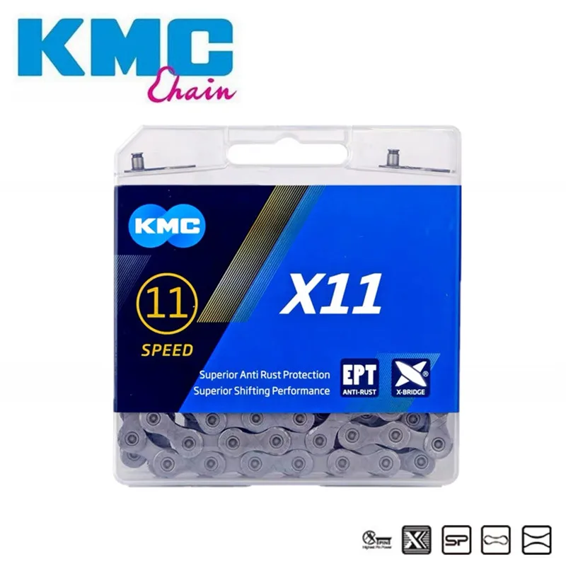 116 звеньев оригинальная цепь KMC X11 с переключением 11 скоростей горная MTB для