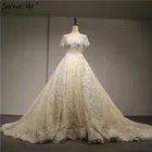 Модные Роскошные пикантные высокого класса Тюль Свадебные платья 2021 в винтажном стиле; Короткие рукава с отделкой бисером Свадебные платья горный хрусталь Vestido De Noiva