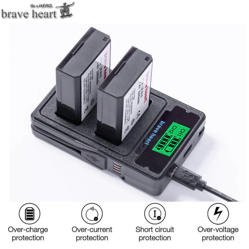 2xbatterie LP-E10 LPE10 LP E10 Камера Батарея акумуляторная батарея+ ЖК-дисплей Dual USB Зарядное устройство для Canon 1100D 1200D 1300D Rebel T3 T5 поцелуй X50 X70