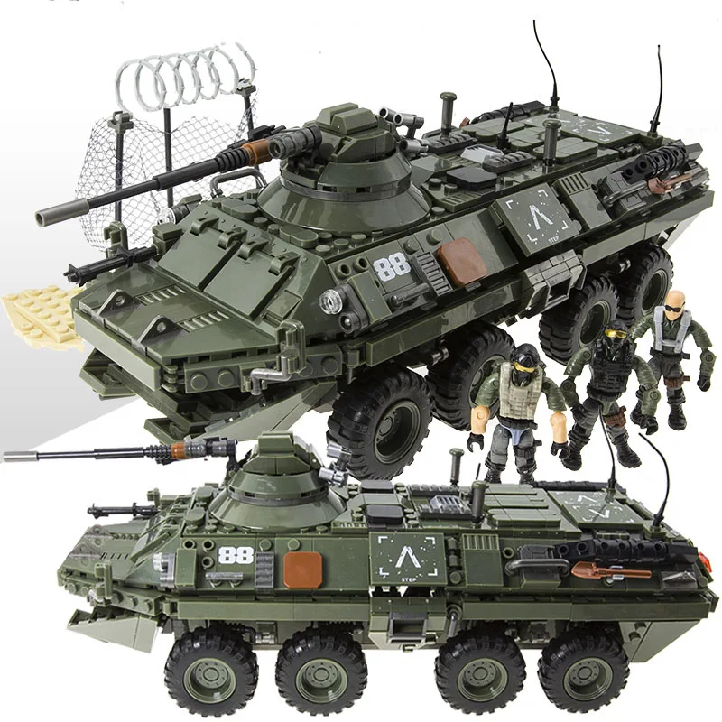 

1036 шт. WW2 армии военных солдат городская полиция SWAT носилки для модель автомобиля конструкторных блоков, Детские кубики, игрушки для детей в ...