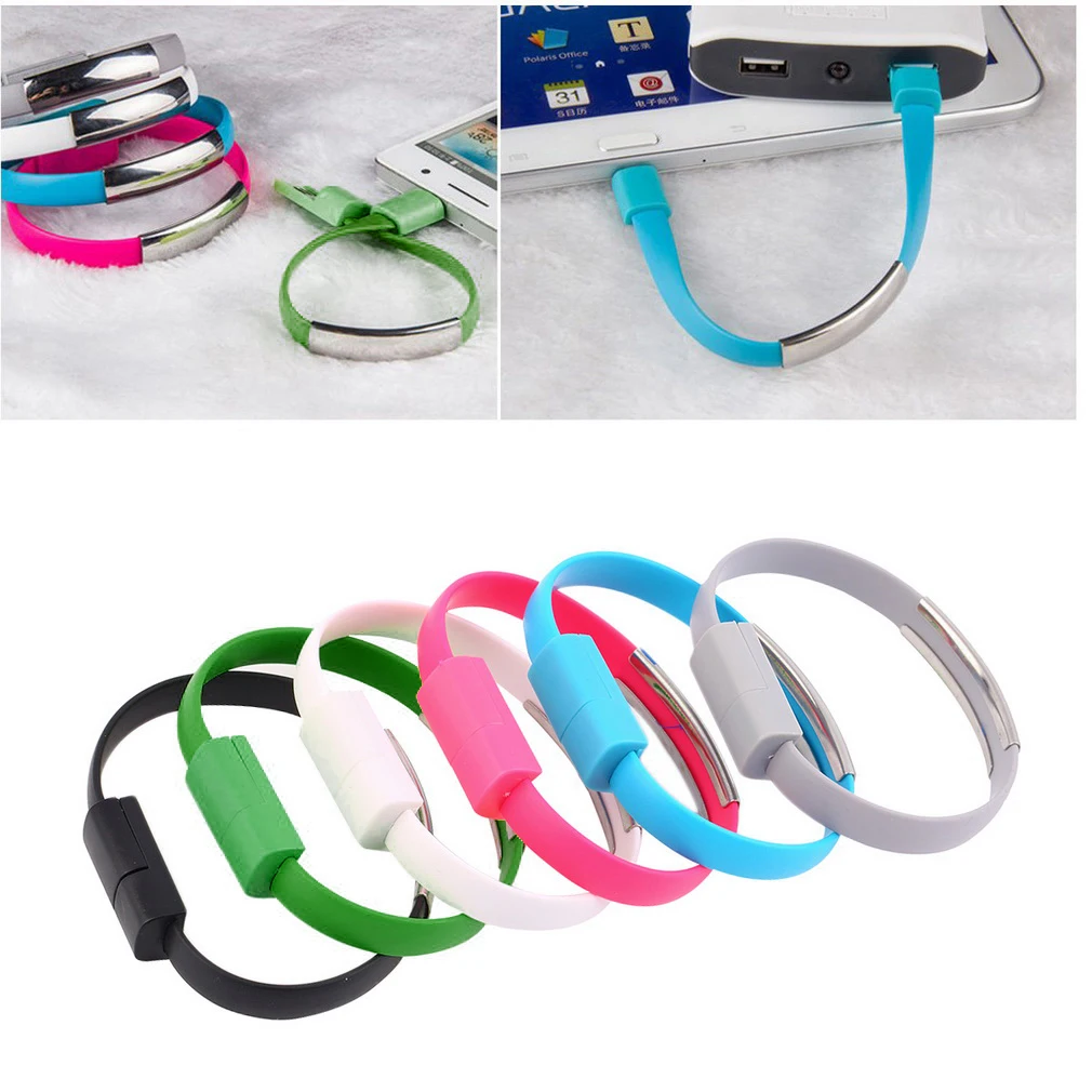 Горячее предложение! Распродажа! 22 см портативный usb кабель с лапшей браслет