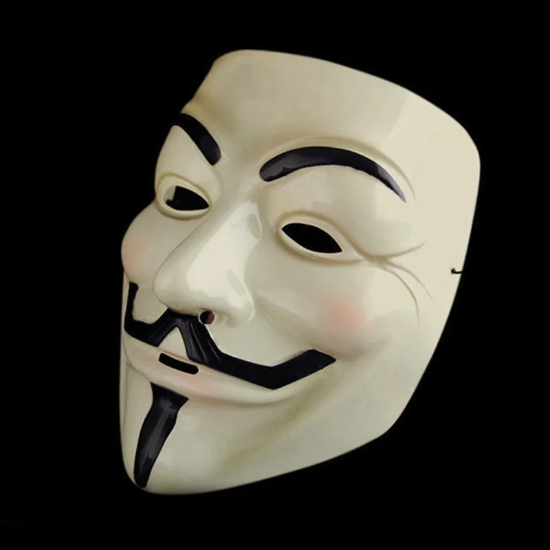 Белый/Золотой/Серебряный/Желтый V Vendetta Маскарадная маска на Хэллоуин одежда для