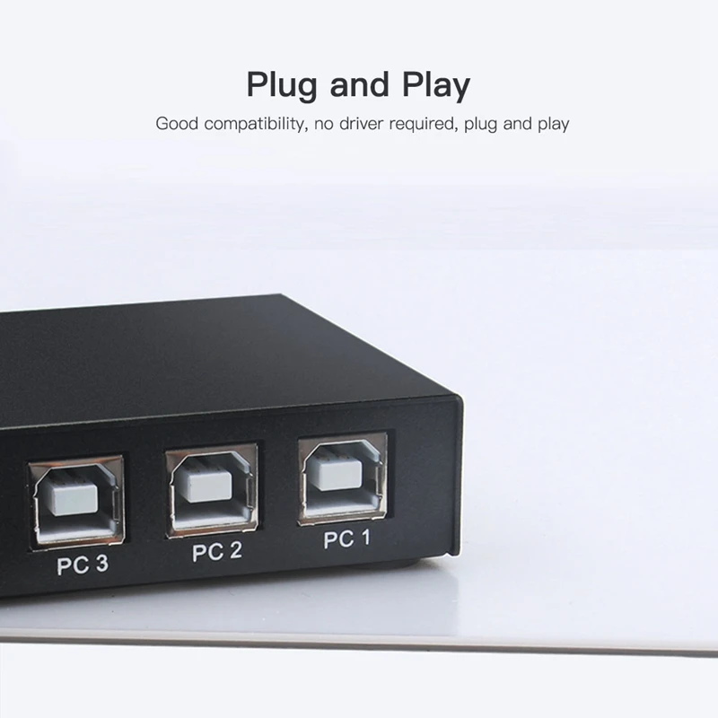 

AIMOS KVM Switcher Keyboard Mouse USB Shared Display Synchronization Controller Splitter for Windows 7/8/10 MacOS Linux