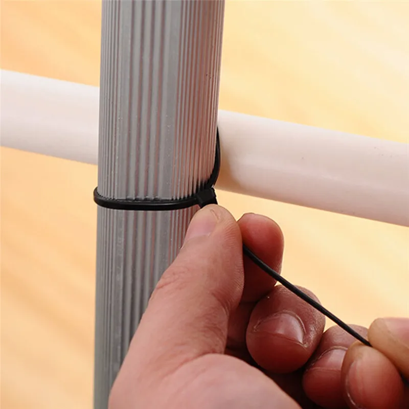 

100pcs Cable Tie Plastic Nylon Cable Ties with Self-locking NetworkNylon Cable Wire Organiser Zip Tie Cord Strap