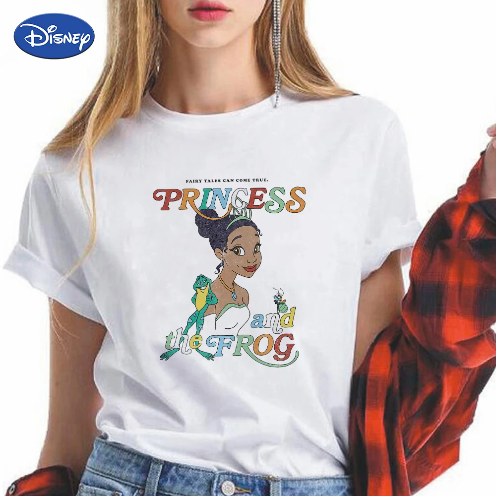

Disney Tiana Princess Winter Tshirt Soft Girl Aesthetic Clothes Israel Streetwear Summer Short Sleeve Ropa Tumblr Mujer Dropship