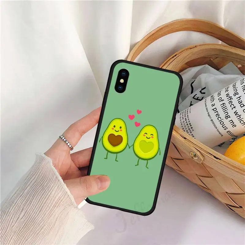

cute Avocado cartoon Phone Case for iPhone 11 12 pro XS MAX 8 7 6 6S Plus X 5S SE 2020 XR