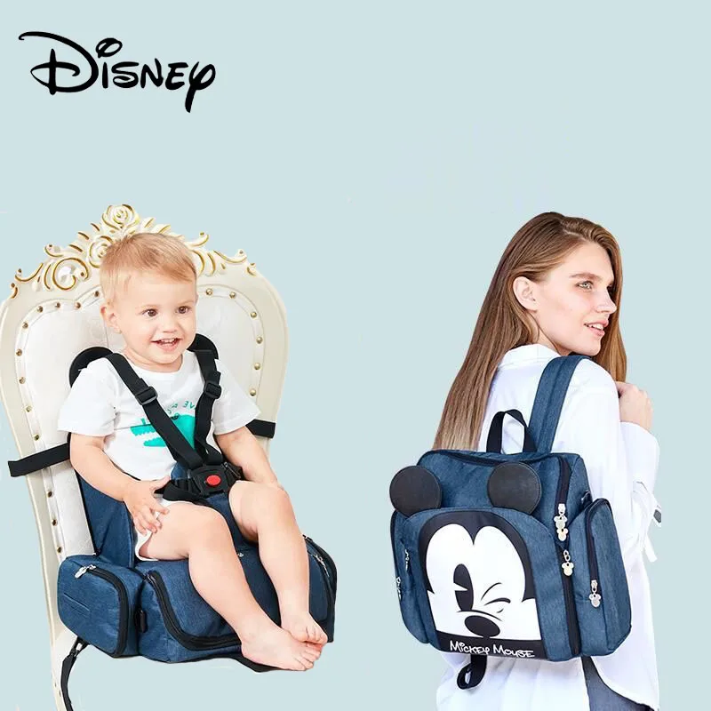 

Disney Dining Chair Bag Multifunctional Diaper Bag Waterproof Mother Handbag Nappy Backpack Travel Mummy Bags 2019 New Stlye