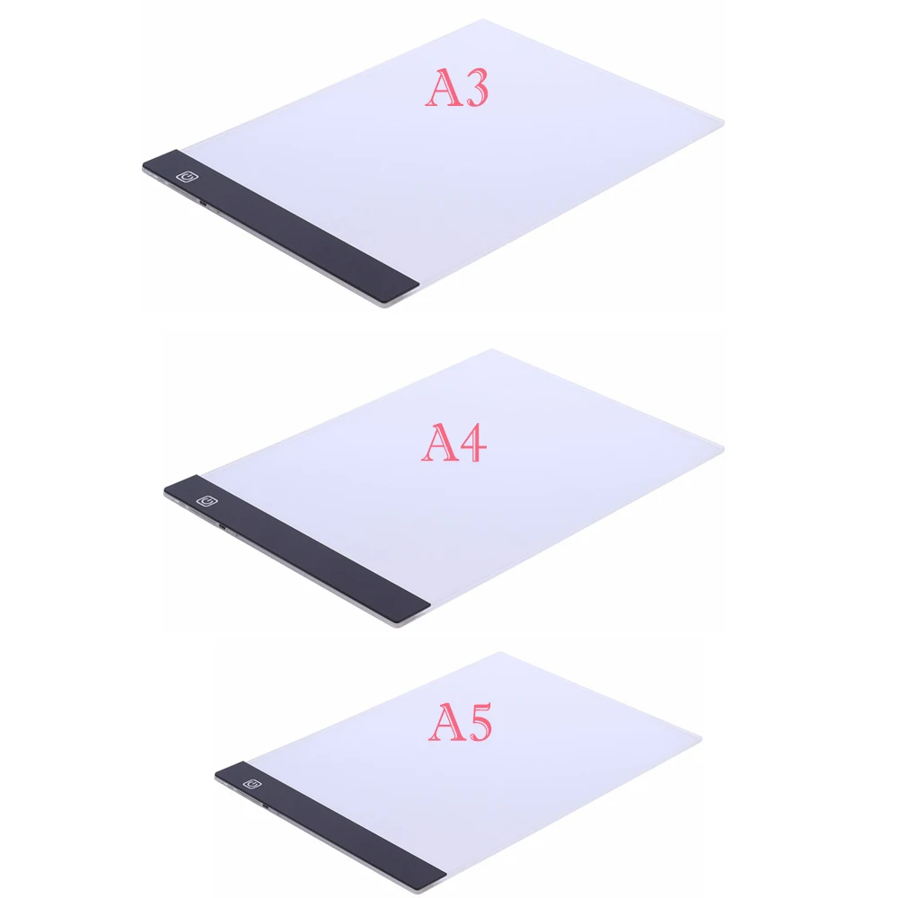 A2 A3 A4 A5 LED Artist Thin Art Stencil Drawing Board Led Light Pad Table Pad Panel Drawing Tracing Tracer Copy Board Light Draw