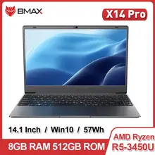 BMAX X14 Pro Laptop 14.1 inch AMD Ryzen R5-3450U AMD RX Vega 8 Graphics 8GB RAM 512GB SSD 57Wh Lightweight Notebook Win10