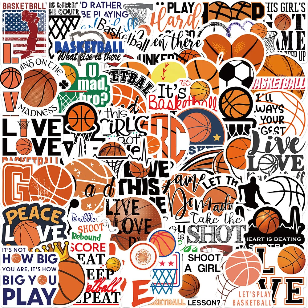 

10/30/50 Pcs Sports Cartoon Basketball Waterproof Graffiti Sticker For Divination Refrigerator Motorcycle Skateboard Kid Toy