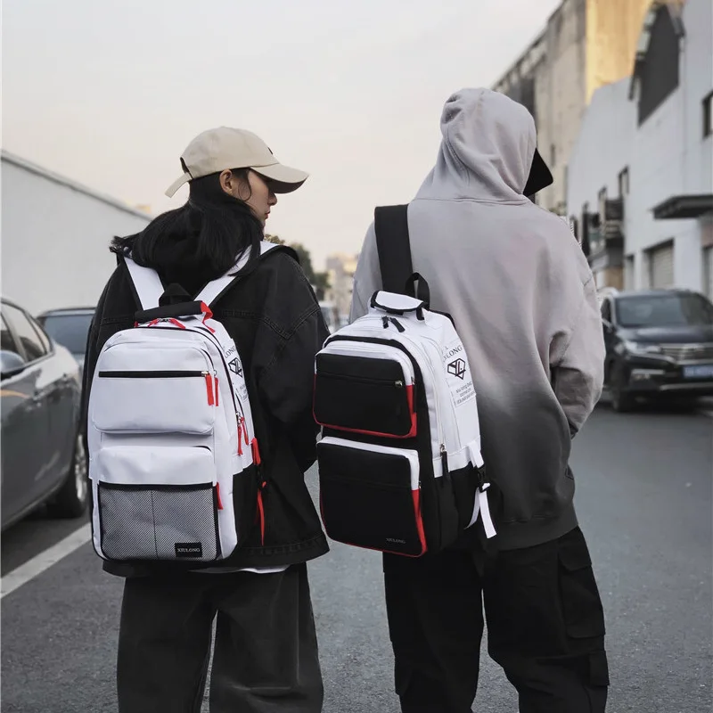 Большой водонепроницаемый нейлоновый рюкзак Weysfor Vogue для мужчин и женщин, многофункциональная дорожная школьная сумка в стиле Харадзюку дл...