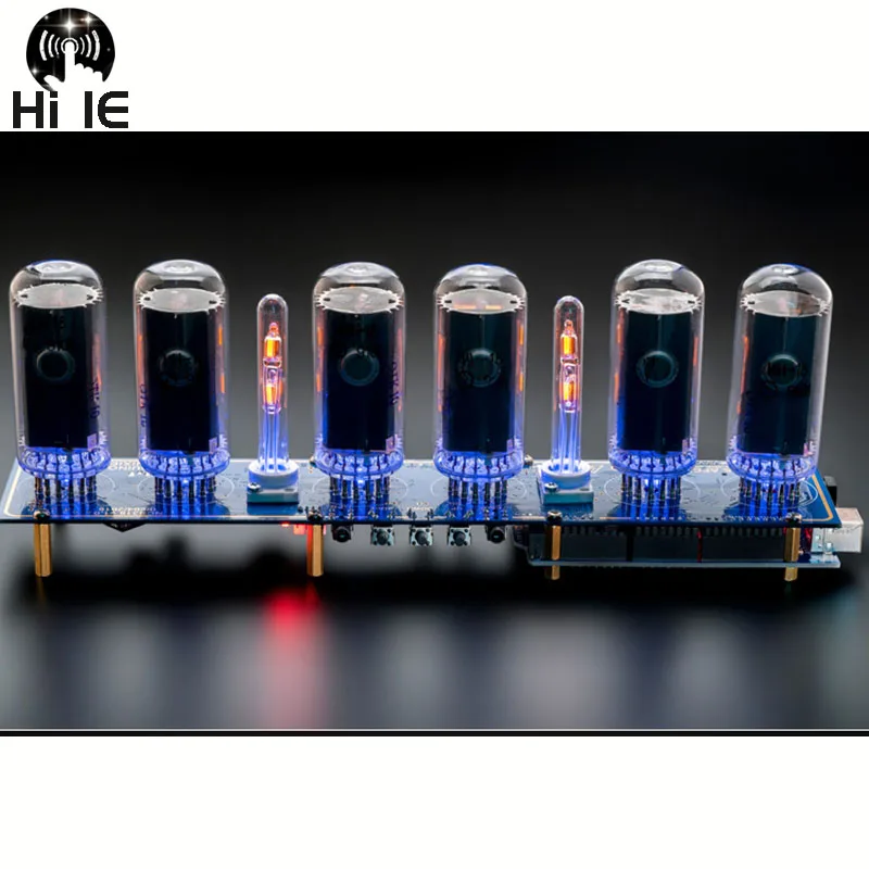 Настенные цифровые светодиодные часы Nixie Tube IN-18 светящиеся в виде трубки подарок