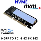 Плата расширения M.2 NVMe Mkey SSD к PCI-E 4X8X16X, адаптер расширения, карта для Chia Coin Mining, Поддержка сервера 1U