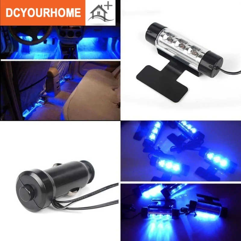 

Charge four car interior accessories floor decoration atmosphere lamp light blue