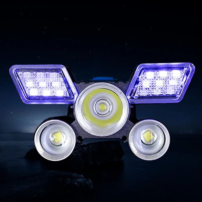 Новинка высокомощный 5LED прочными головными светильник Перезаряжаемые поиск