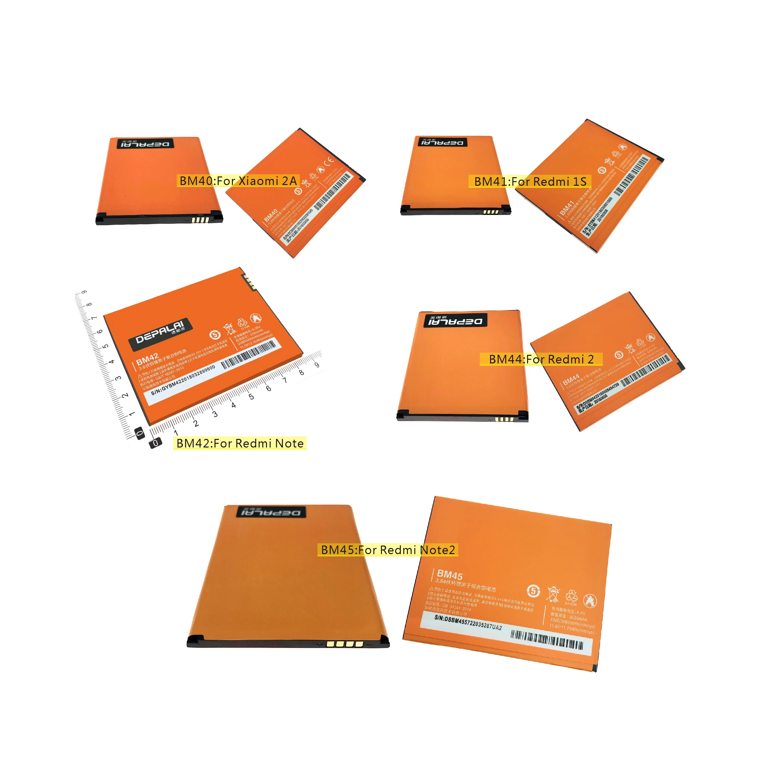 Аккумулятор BM45 BM40 BM41 BM42 BM44 для Xiaomi Mi Redmi Note 2/ Mi2S 2 2A 1S Note1 2|Аккумуляторы мобильных
