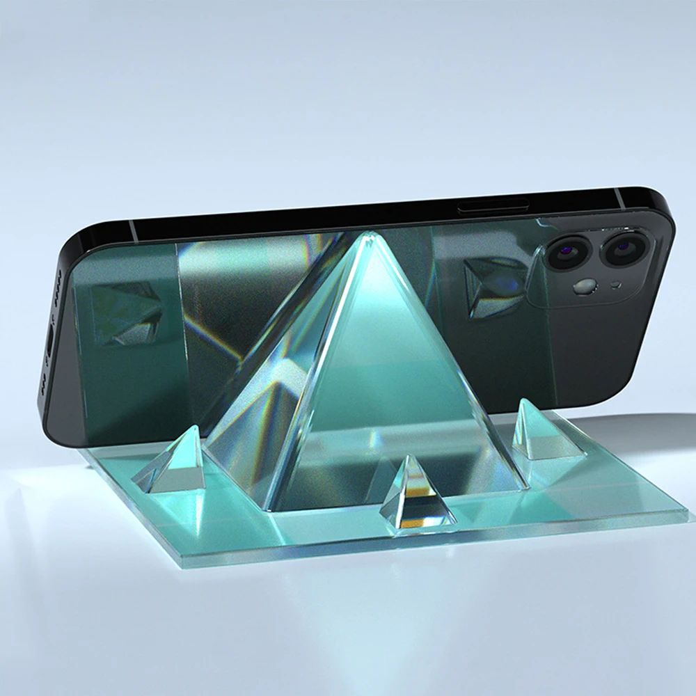 Пирамида телефон стенд пресс формы &quotсделай сам&quot эпоксидной смолы Золотая