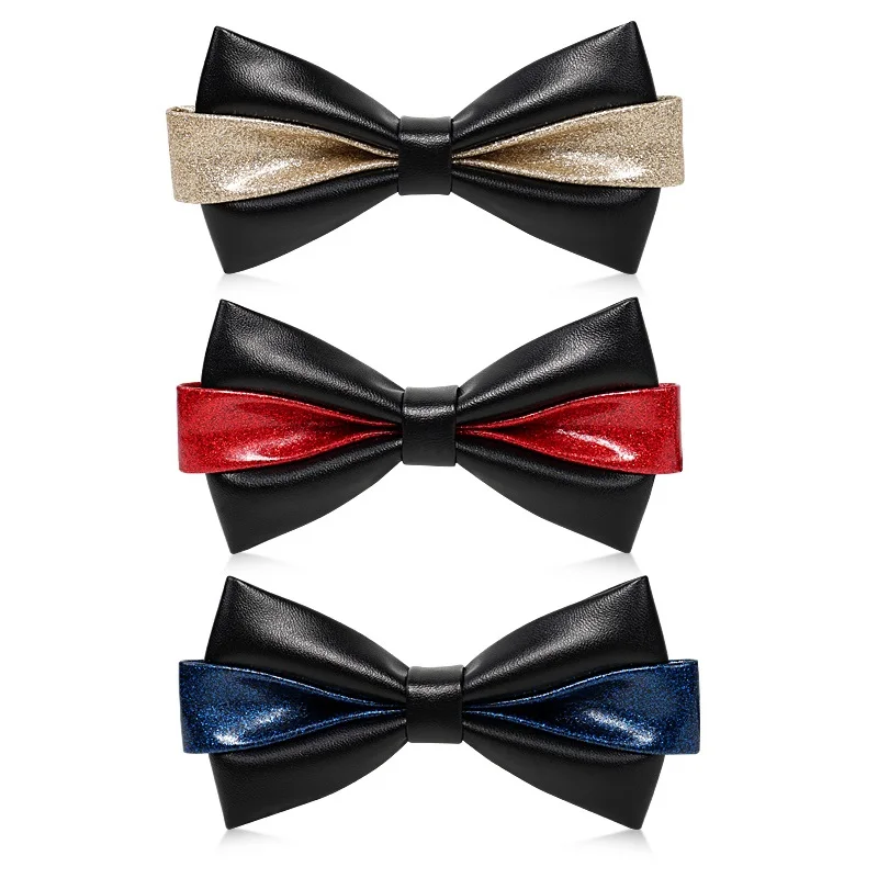 Мужской галстук бабочка из искусственной кожи с подарочной коробкой|Мужские