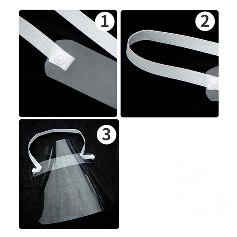 

Transparent Adjustable Full Face Shield Plastic anti-epidemic anti-fog safety Mask Flip-up Visor Medical Work Guard