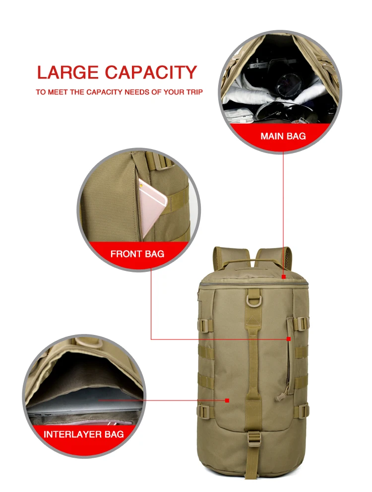 40L Открытый военный тактический рюкзак Кемпинг походные рюкзаки ручная сумка