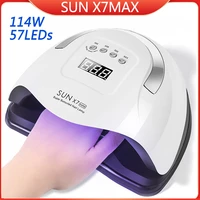 high power 114w sun x7 max uv led nail dryer machine portable home use nail lamp for quick dry gel nail polish art light tool