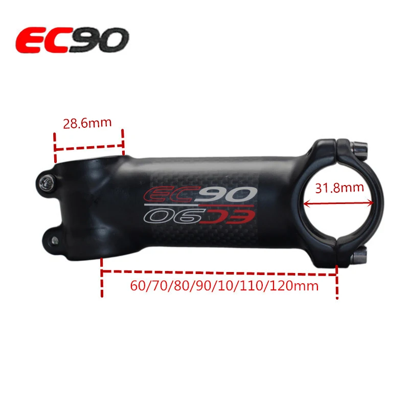 

EC90 31.8 Carbon Fiber Mountain Bike Stem 6/17 Degrees Stem Short MTB Bicycle Stem 60-120mm Handlebar Stems Bicycle Accessories