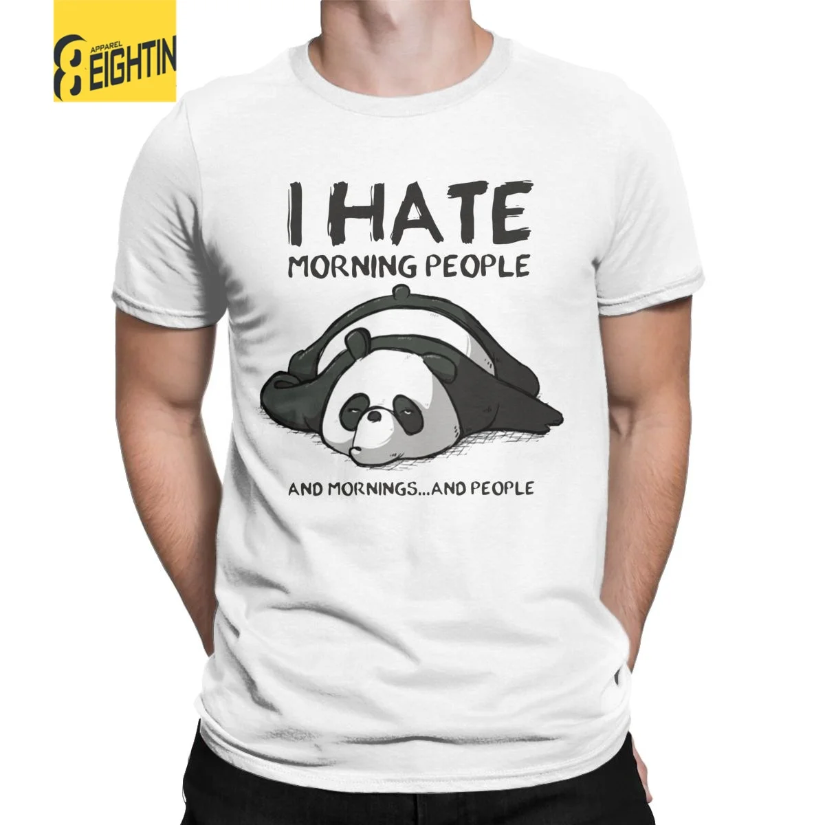 

Футболка I HATE MORNING PEOPLE Мужская, 100% хлопок, с круглым вырезом