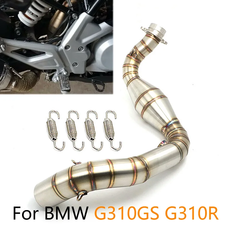 

Motorcycle Slip On Exhaust Contact Middle Stainless Steel Pipe Muffler For BMW G310GS G310R All Years Exhaust Tube Header Link