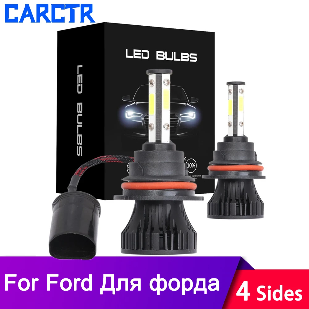 Лампы для автомобильных фар H4 Led H7 светодиодная лампа H8 H11 6500K 52W COB 8000LM Ford Focus Fiesta