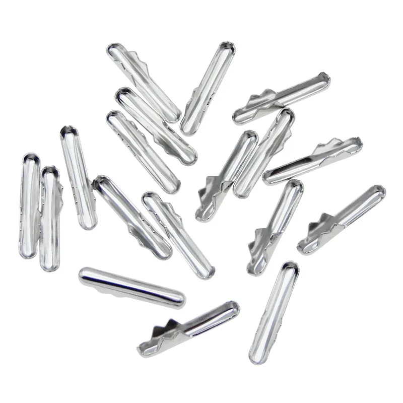 100pcs Metal Crimping Cord Fastener Fitting String Leather Rope for DIY Jewelry Making 16*3mm Dia 2mm Handmade Findings Supplier | Украшения