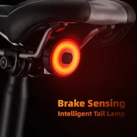 usb charging warning tail lamp night riding intelligent brake sensing tail light road mountain lamp bike lights bike light mount